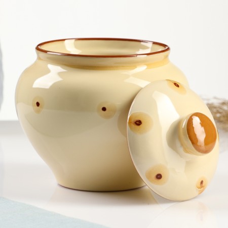 Baking pot "Russian" 0.7l / 14x14cm, caramel-1