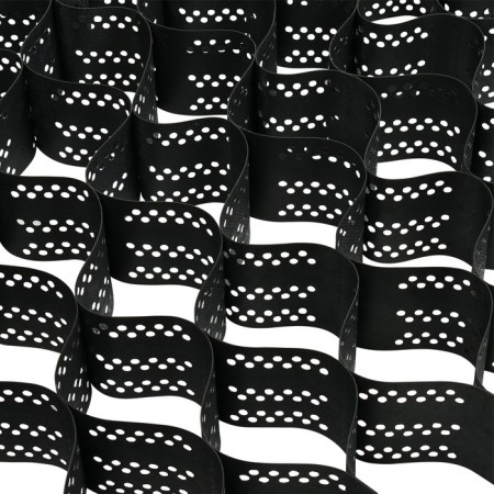 Georegation 10.8 m² (2.3 × 4.6 m), cell 16 × 16 × 15 cm, diagonal 22 cm, thickness 1.2 mm-4