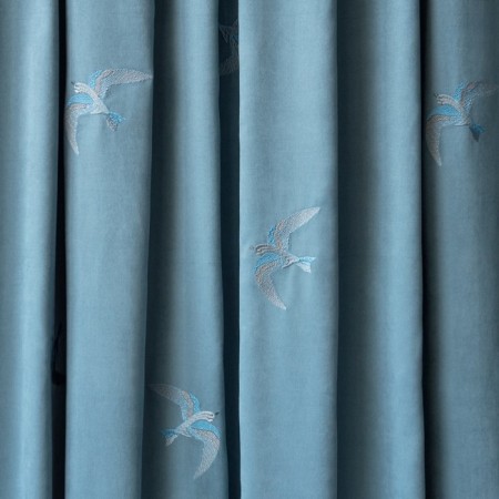 Set of curtains "Liberty", size 145 x 270 cm - 2 pcs, blue-1
