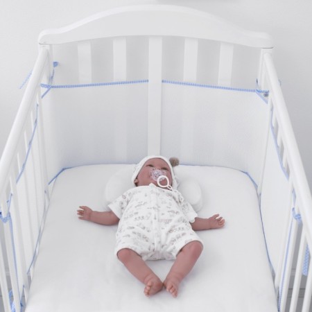 Side in the crib, size 31x180 cm, blue color