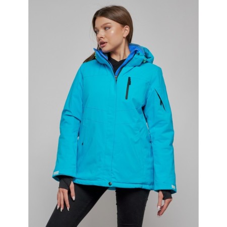 Ski jacket female, size 44, blue color-1