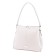 Bag women, genuine leather, white 27x7.5x24 cm