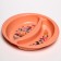 Double -sectional plate, caramel color