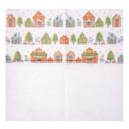 Paper napkins “Happy New Year”, houses, single -layer, 24x24 cm, set 20 pcs-5