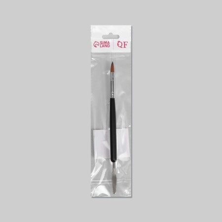 Acryl-gel brush, petal, 18 cm, d-5 × 17 mm, black/silver color-4