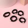 Hair gum "Bead" (set 5 pcs) black and white