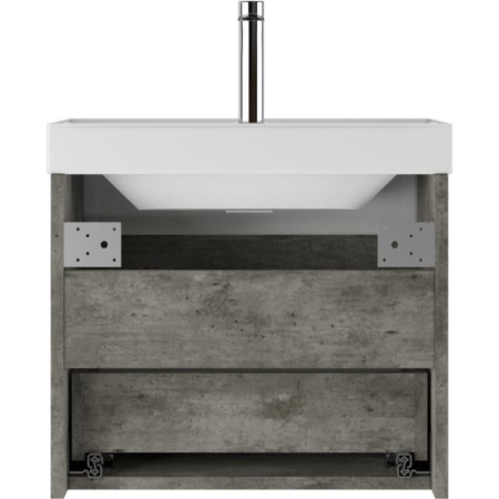 Domino Tumba Karlo under the Classica 50 sink, suspended, concrete, with 1 box-3