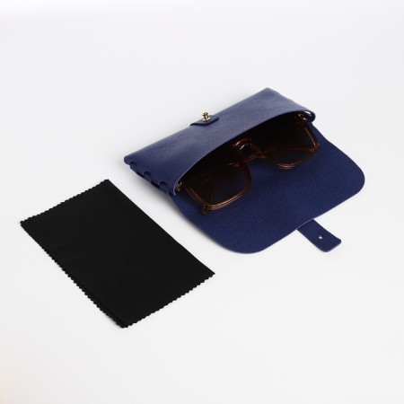 Case for glasses on the clue, the color is blue-4