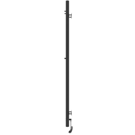 Electric heated towel rail Laris Prime Chekch, 80x1200 mm, 2 crossbars, left, black-4