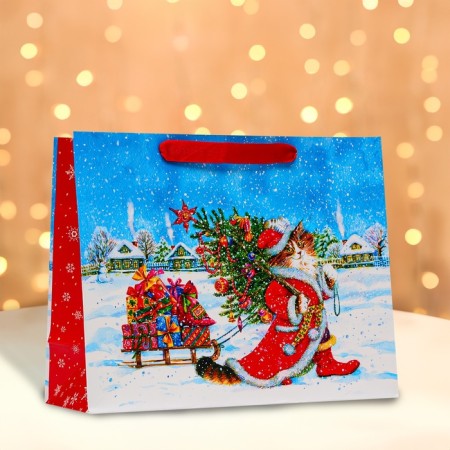New Year. New Year's Gift Package "Murcup Santa Claus", 32 x 26 x 12 cm.