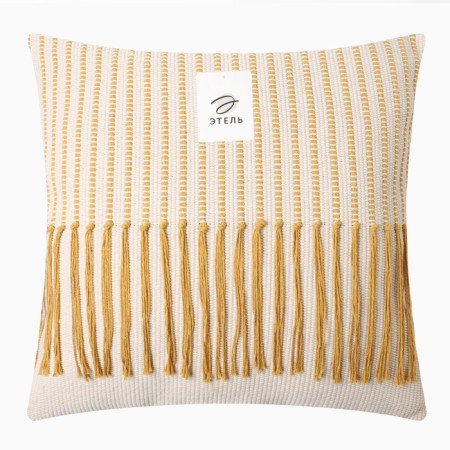 Pillowcase decorative Ethel Scandil, 45x 45cm, yellow color, cotton-4