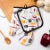 Kitchen set of the “cook” shares: a tack 16x16 cm, mittens 25x16 cm, 100% p/e