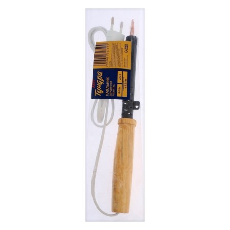 Soldering iron tundra, EPSN, wooden handle, wedge -shaped sting d = 6.2 mm, 80 watts, 220 B-8