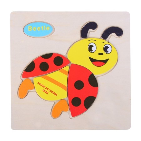 Children's wooden frames-lodges “Animals, insects” 15 × 15 × 0.5 cm, mix-13
