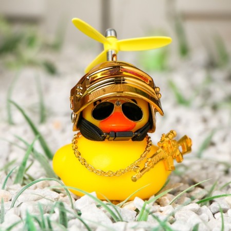 Duck with propeller yellow, golden helmet-1