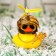 Duck with propeller yellow, golden helmet