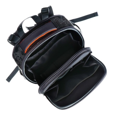 School backpack 38 x 30 x 16 cm, ergonomic back, Stavia "Football", gray-7