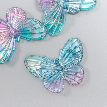 Decor for creativity Plastic "Blue-lilac butt" set of 5 pcs 3.2x4.1 cm