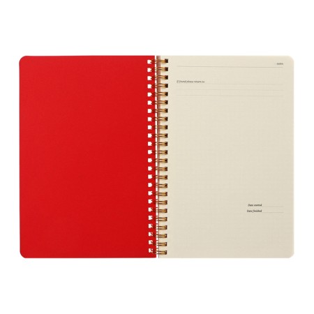 A5 business test, 60 sheets in the PragMatic cage, cardboard cover, tinted block 80g/m2, red-1