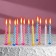 Candles in the cake "Spiral", 6.5x0.5cm, 12 pcs