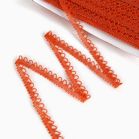 Braid "festons" orange, 1.3 cm wide, 50 m-1