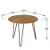 Journal table "Reed 430", 550 × 550 × 450 mm, American oak color