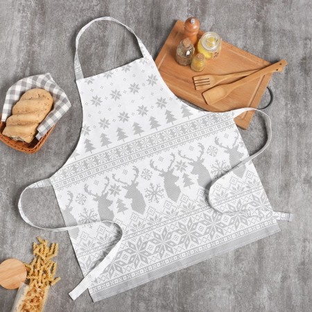 Apron "Christmas Christmas trees" 60x65 cm, 100% cotton, 164 g/m2