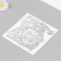 Plastic stencil "Flowers" 15x15 cm