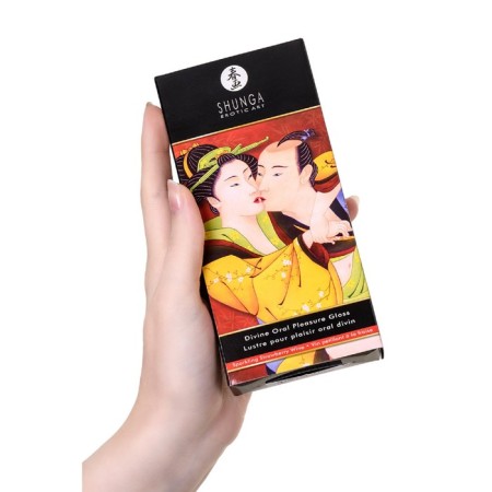 Gloss for lips exciting shunga "Divine pleasure", strawberries and champagne, 10 ml-4