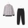 Suit for a girl (sweatshirt, trousers), gray/bunnies, height 86 cm