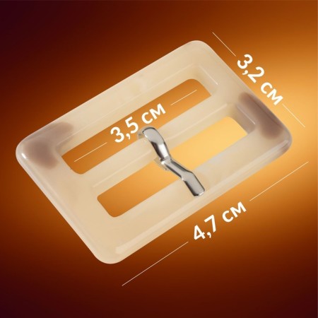 A belt buckle, 4.7 × 3.2 cm, 5 pcs, color light-beige/brown-1