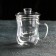 Glass mug for brewing with sieve "Sophie", 350 ml