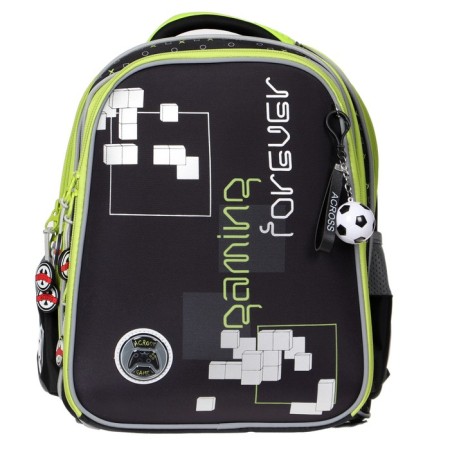 Frame backpack 36 x 29 x 17 cm, Across 192, filling: bag, gray/green ACR22-192-5-2