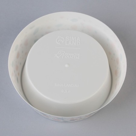 Plastic bowl "Geometry", white, 300 ml-4