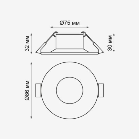 Lamp built -in Novotech. Metis, 50W, GU10, 33x90x90 mm, black chrome color-1