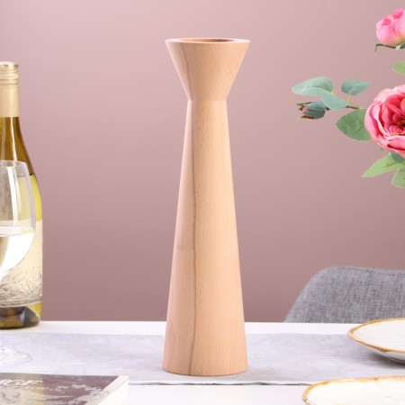 Candlestick, model No. 5, 9 x 34 cm, beech-1
