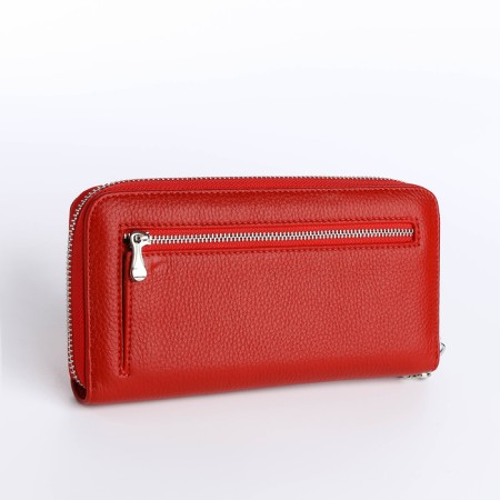 Women's wallet with lightning, red color-1