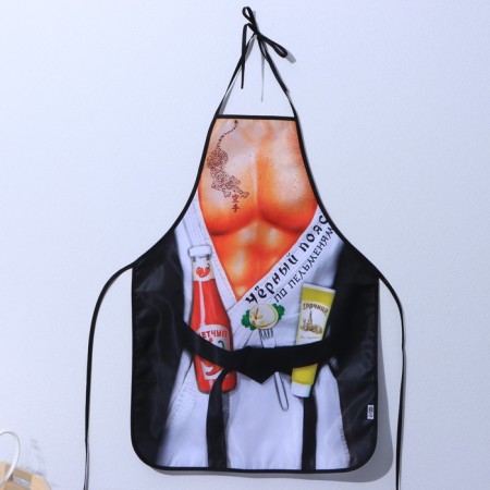Apron Textile "Black Belt on Dumplings"-1