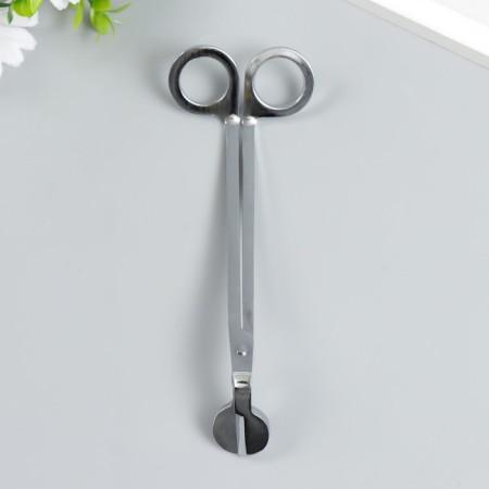 Scissors for candles stainless steel silver 6x17 cm-1