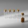 A set of jars for storing beads, d = 2.1 × 5 cm, 5 pcs, in a container, 12.8 × 6.5 × 2.5 cm