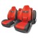 Autoshekhli university Autoprofi Comfort, COM-1105H BK/RD (M), velor, a set of 11 objects, black/red color