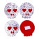 Adhesive decor "Skull" set 4 pcs., Size 1 pc: 4.1 × 4.5 cm