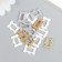 Decor for creativity plastic "Rectangular frame" Faspery 15 pcs mix 1.6x1.1 cm