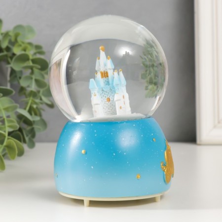Souvenir polystone water ball light, music "Castle for Princess/Prince" MIX 8x8x11.5 cm-3