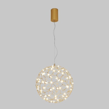 Suspended Bogate’s Aliote 450/1, LED, 30 W, 3000K, 2403LM, 400x400 mm, Copper color