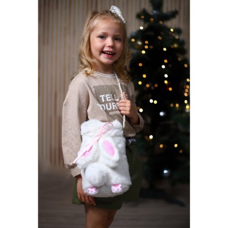Bag-mech-mezzan Plush Children's "Bunny", 26x24 cm-2