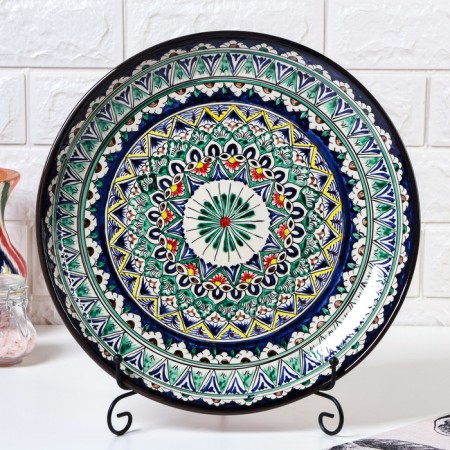Largan Rishtan ceramics "Patterns", 31 cm, blue-1