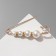 Pin "Quartet", 7.5 cm, white color in gold