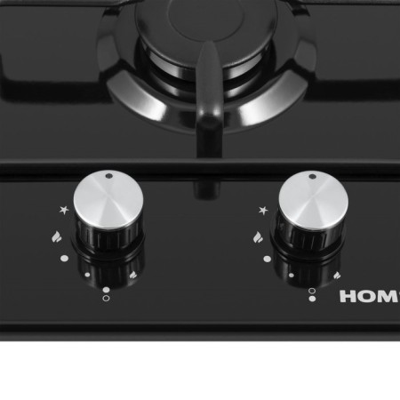 Honing panel Homsair Hge323GCBK, gas, 2 burners, black-4