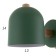 Bra 1667/1gy E27 40W green 18x13x16 cm
